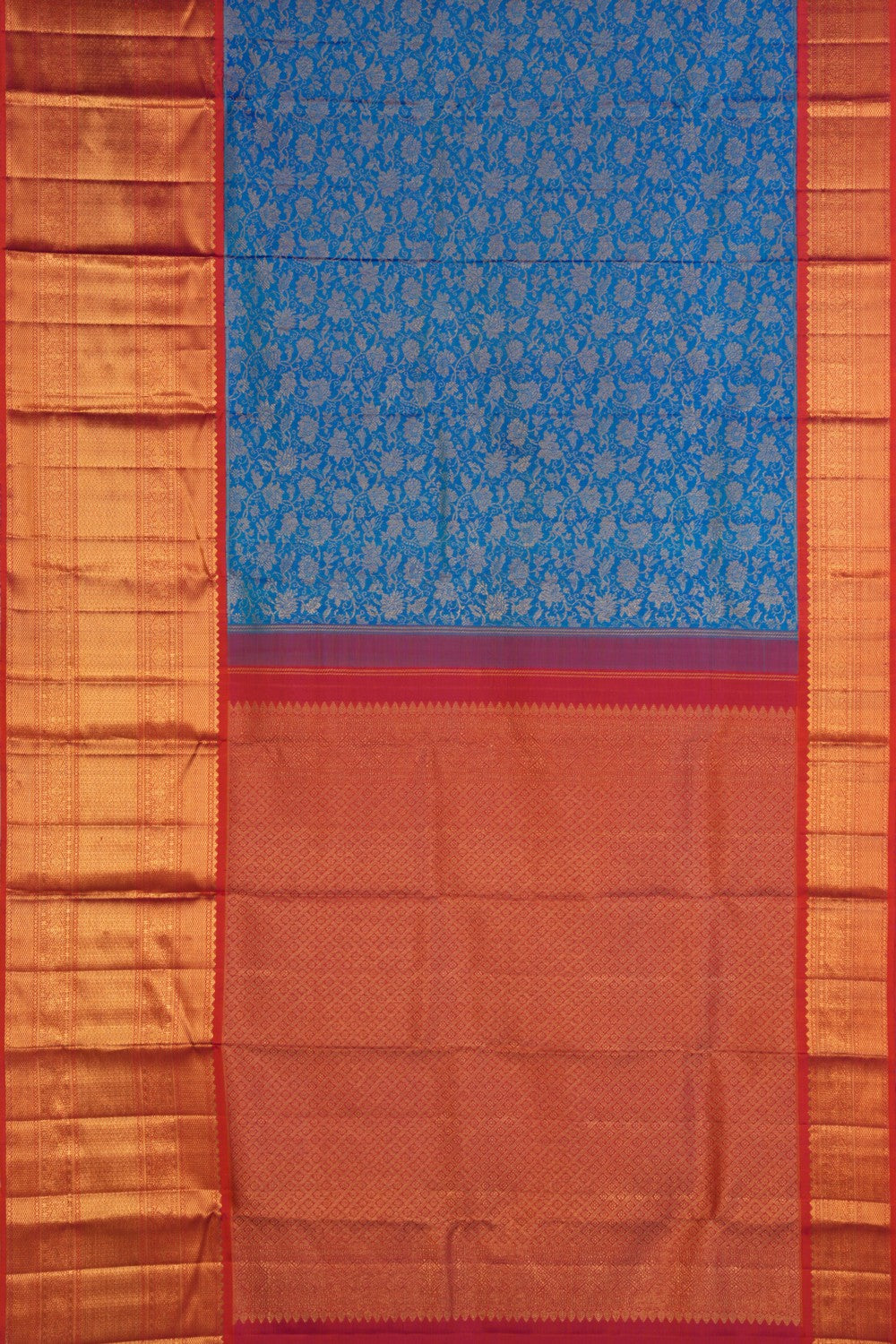 Image of Blue Brocade Kanchipattu Saree